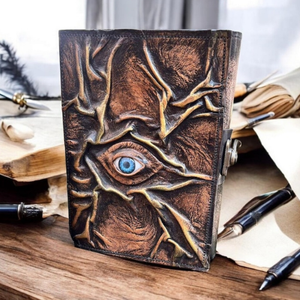 Diario de Cuero con Ojo Turco, Libro de Sombras Vintage, Libro de Hechizos Gótico, Cuaderno de Brujería Inspirado en Hocus Pocus - Product Image 6