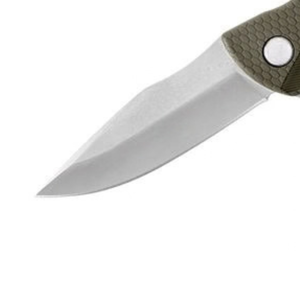 Navajas Plegables Plateadas Verdes con Empuñadura Ergonómica Texturizada, Hoja de Acero Inoxidable, Clip para Cinturón, para Campismo al Aire Libre y Uso Diario - Product Image 3