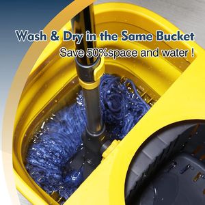 Mop a filo intrecciato con estremità ad anello, in cotone resistente, per uso commerciale e industriale, con asta telescopica in ferro e morsetto a ganascia da 55.1 per pavimenti - Product Image 3