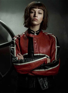 Veste de motard en cuir véritable imperméable pour femme, style Money Heist Ursula, pour l'automne/hiver/printemps, toute nouvelle - Product Image 2