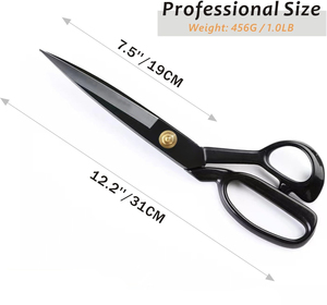 Tijeras de Sastre Resistentes para Cortar Telas, Tijeras Profesionales de Acero Inoxidable Afiladas para Costura y Sastrería - Product Image 4