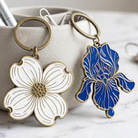 Porte-clés personnalisés en laiton moulé sous pression avec émail souple et impression UV – Forme personnalisable – Cadeau d'entreprise sur mesure