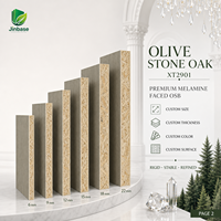 Panneau de bois aggloméré orienté (OSB) mélaminé Jinbase SXT2901 Olive Stone Oak 18 mm E0 1220x2440 mm pour la décoration intérieure moderne
