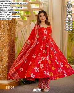 ชุดเดรสยาวแบบ Anarkali สีเขียวมรกต แบรนด์ Emerald Noor สำหรับงานปาร์ตี้ของผู้หญิง - Product Image 3