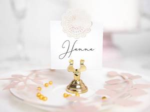 Gold Place <b>Card</b> Holders, Gold Metal Place <b>Card</b> Holders, Wedding Place <b>Cards</b>, Gold <b>Table</b> Number Holder, Metallic Gold - Product Image 3