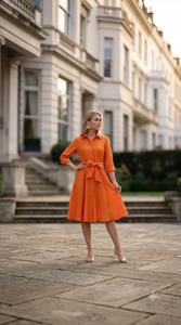 Robe midi décontractée à imprimé floral pour femmes, élégante pour les soirées d'été, robe de mode écologique pour les vacances et les événements - Product Image 3
