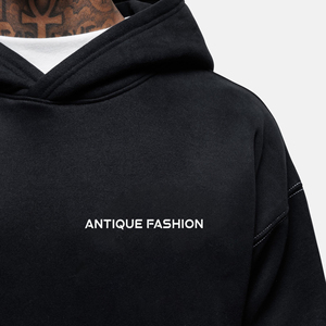 Vente en gros de sweats à capuche unisexes surdimensionnés, épais, 100% coton, personnalisables, style streetwear pour hommes, effet délavé à l'acide, par Antique Fashion - Product Image 4