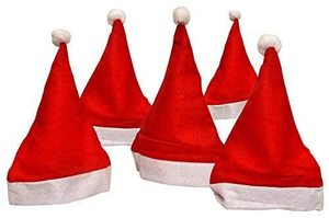 Chapeau de Noël traditionnel rouge du Père Noël avec bordure en fourrure blanche confortable et pompon pour les fêtes de Noël - Product Image 2
