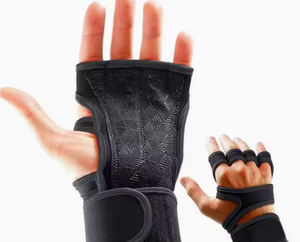 <b>Half</b> Finger Fitness Gloves Mesh Breathable Non <b>Slip</b> Palm Adjustable Wrist Strap for Gym Workout Training Unisex - Product Image 6
