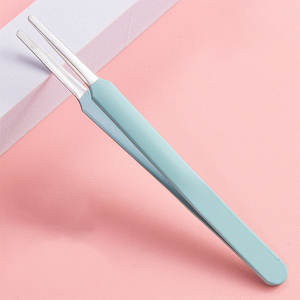 Pince à épiler professionnelle à pointe ronde, personnalisable OEM, outil de préhension domestique, fabricant - Product Image 5