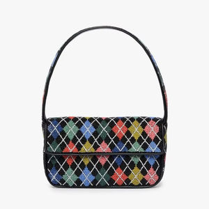 Vintage Style for Shoulder <b>Bag</b> Women Artisanal Geometric Bead Handbag Top Handle Artisanal Craftsmanship <b>Bags</b> Portable in India - Product Image 1