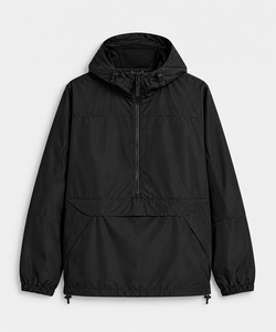 <b>Mens</b> Winter Casual Lightweight Hooded Windbreaker <b>Jacket</b> with Zipper Closure Solid Color Softshell Polyester/Nylon 220g - Product Image 5