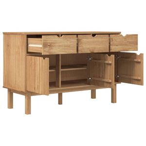 Aparador de Madera de Pino Macizo, Tono Medio Natural, Construcción en Madera Sintética - Product Image 4