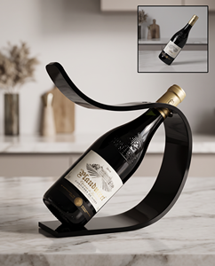 Soporte minimalista de acrílico para botella de vino, soporte de exhibición moderno para encimera para cocina, bar o comedor - Product Image 4