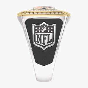 Anillo de Moissanita Personalizado de Dos Tonos para Hombre, Estilo Hip Hop, con Diseño de la Universidad de Cincinnati Bengals, de Aleación, para Campeonato o Clase de Secundaria - Product Image 4