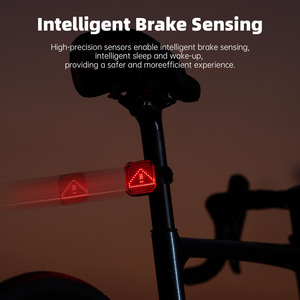 Feu arrière de vélo intelligent à motifs DIY, accessoires de feux stop pour vélo, émotions personnalisables, feu arrière LED étanche pour cyclisme nocturne - Product Image 5
