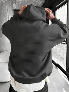 Sudadera con Capucha de Alta Calidad Estilo Y2K, 480gsm, Felpa Gruesa de Poliéster/Algodón, Ecológica, con Logotipo Personalizado en la Parte Delantera, Impresión Puff de Doble Capa - Product Image 2