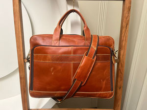 Nouveau véritable fait à la main pleine fleur en cuir véritable sac de messager étui pour ordinateur portable porte-fichiers sacs de bureau unisexe bandoulière sac à bandoulière - Product Image 5