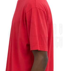 Camiseta de Manga Corta para Hombre, Cuello Redondo, Color Rojo, Corte Regular, Algodón Jersey, Diseño Liso Informal - Product Image 5
