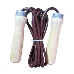 Cuerda de Saltar de Cuero con Mango de Madera, Longitud Ajustable para Entrenamiento de Boxeo y Ejercicio Físico - Product Image 6