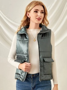 Women's Lightweight Breathable Puffer Vest <b>Sleeveless</b> Quilted Winter <b>Jacket</b> Nylon Warm Padding Windproof Zipper Front Casual - Product Image 6