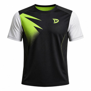 Camiseta personalizada de poliéster para hombre, para club de pádel, ropa deportiva de tenis, camiseta para partidos de deportes de raqueta - Product Image 2