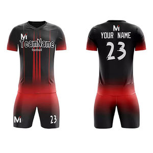 Ensemble d'uniformes de football d'élite, maillot et short de football personnalisés, imprimés, grande taille, respirants, UPF 50, tenue professionnelle pour équipes de club, 100% coton - Product Image 6