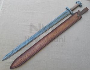 DAMAS FAIT À LA MAIN DOUBLE ABAT WRAP FIL POIGNÉE VIKING ÉPÉE NMT-2515 - Product Image 2