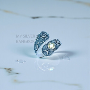 Anillos de Plata de Ley 925 al por Mayor, Joyería con Anillos de Citrino Tallado, Anillo con Gema Facetada - Product Image 2