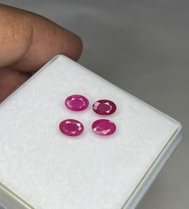 พลอยคอรันดัมสีชมพูธรรมชาติทรงรีสำหรับทำเครื่องประดับ ขนาด 6x4 มม. - Product Image 1