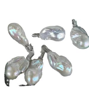 Collier pendentif en argent pur S925 avec perle d'eau douce en forme de queue de poisson Sai Sai Lian - Belle brillance, produit de qualité supérieure - Product Image 5