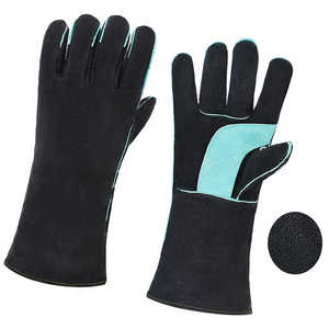New Design Custom Logo <b>Long</b> Sleeve Hand Safety Welding Work <b>Gloves</b> Cowhide Leather Heat Resistant Welder Working <b>Gloves</b> - Product Image 4