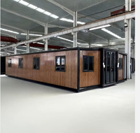 Maison préfabriquée de luxe en conteneur de 40 pieds à deux étages, maison mobile de 20 pieds au design moderne, hôtel, poste de garde avec garantie de 5 ans