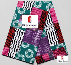 Ankara African Batik Cotton <b>Fabric</b> Premium Quality Waterproof <b>Medium</b> Weight Rib Custom Textile Manufacturer OEM ODM Fashion Bag - Product Image 3