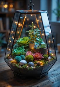 Terrario de Metal y Vidrio Personalizado, Moderno Macetero de Vidrio para Plantas de Interior, Suculentas, Plantas Aéreas y Decoración del Hogar DIY - Product Image 3