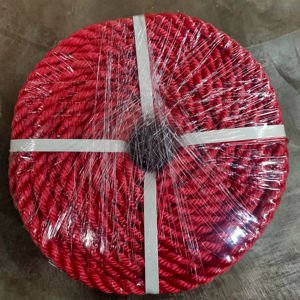 Cuerda trenzada de PE suave de 10 mm, roja, azul y amarilla, de 3 o 4 hebras, para redes de pesca, agricultura, resistente a los rayos UV y duradera. - Product Image 1