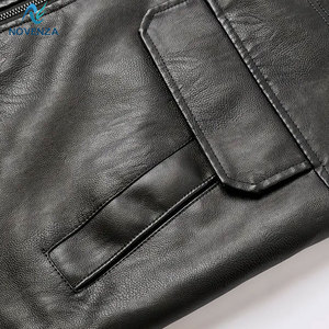 Soft Touch <b>Leather</b> <b>Vest</b> Men Lightweight Waterproof Quick Dry Winter Comfortable Fit Casual <b>Biker</b> <b>Vest</b> for Daily Wear OEM - Product Image 4