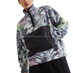 Custom Zip Up Tie Die Hoodie Tie Dye Quarter Zip Sudadera Black Pocket Streetwear Hoodies Unisex Alta calidad DDP Envío - Product Image 1