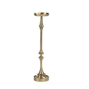 Candélabre en forme de branche d'arbre dorée avec cinq porte-bougies, fait main, écologique, résistant à la chaleur, décoration artistique, finition métallique sur pied - Product Image 2