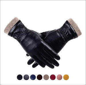 Mens Luxury Winter Cold Weather <b>Warm</b> Genuine Leather Dress Driving <b>Gloves</b> for Men Women - Product Image 3