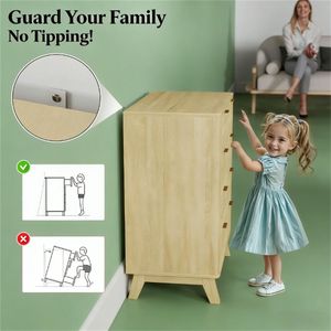 Grande Mobile Cassettiera in Legno Naturale per Soggiorno con Impressionante Capacità di Stoccaggio - Product Image 3