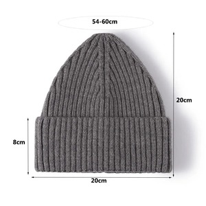 Gorro de invierno unisex, nuevos gorros planos de punto de invierno para hombres y mujeres, gorro informal para uso diario, venta al por mayor, Otoño Invierno - Product Image 5