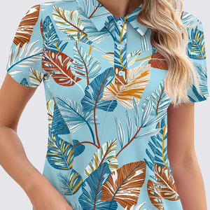 100% polyester Women Polo Shirt Factory Direct Sales Personalized Printed and Embroidery Logo Polo Shirt for Women - Product Image 4