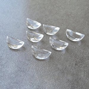 Cristal de Cuarzo Natural en Forma de Media Luna, Corte Facetado, Calibrado, Gema Suelta - Product Image 6