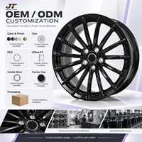 Jantes forgées multi-rayons denses de 18 à 22 pouces, finition noir brillant, 5x112 5x114.3 Monoblock VIW-161 pour BMW Audi Mercedes-Benz