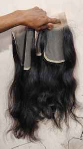 ¡Gran oferta! Cierres y frontales de encaje 2x6, 4x4, 5x5 de cabello indio virgen 12A, liso, ondulado natural y rizado natural para tejer. - Product Image 5