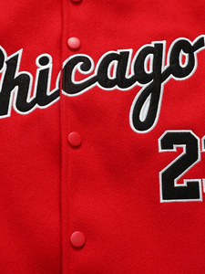 เสื้อแจ็คเก็ตวาร์ซิตี้ผ้าขนสัตว์สำหรับผู้ชาย ติดกระดุม ลายตัวอักษร สไตล์วิทยาลัย เบสบอล เสื้อนอกสำหรับใส่ลำลอง สตรีทแวร์ เสื้อกันหนาว - Product Image 3