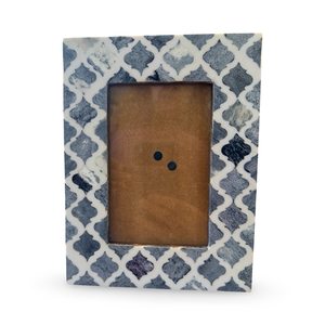 Cadre photo vintage au design basique, fait main, écologique, avec incrustation d'os, finition brillante, forme personnalisable, couleur naturelle, pour table - Product Image 4