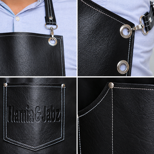 Professional Hairdressing Kitchen Barber Sleeveless Waist Leather Apron for Pet Groomers Eco-Friendly Customized Best - Product Image 2