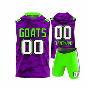 Conjunto de Camisetas de Fútbol Americano 7v7 con Estampado por Sublimación, Diseño Personalizado, Estampado Gráfico, Uniformes de Fútbol Americano 7 contra 7 sin Mangas para Jóvenes - Product Image 3